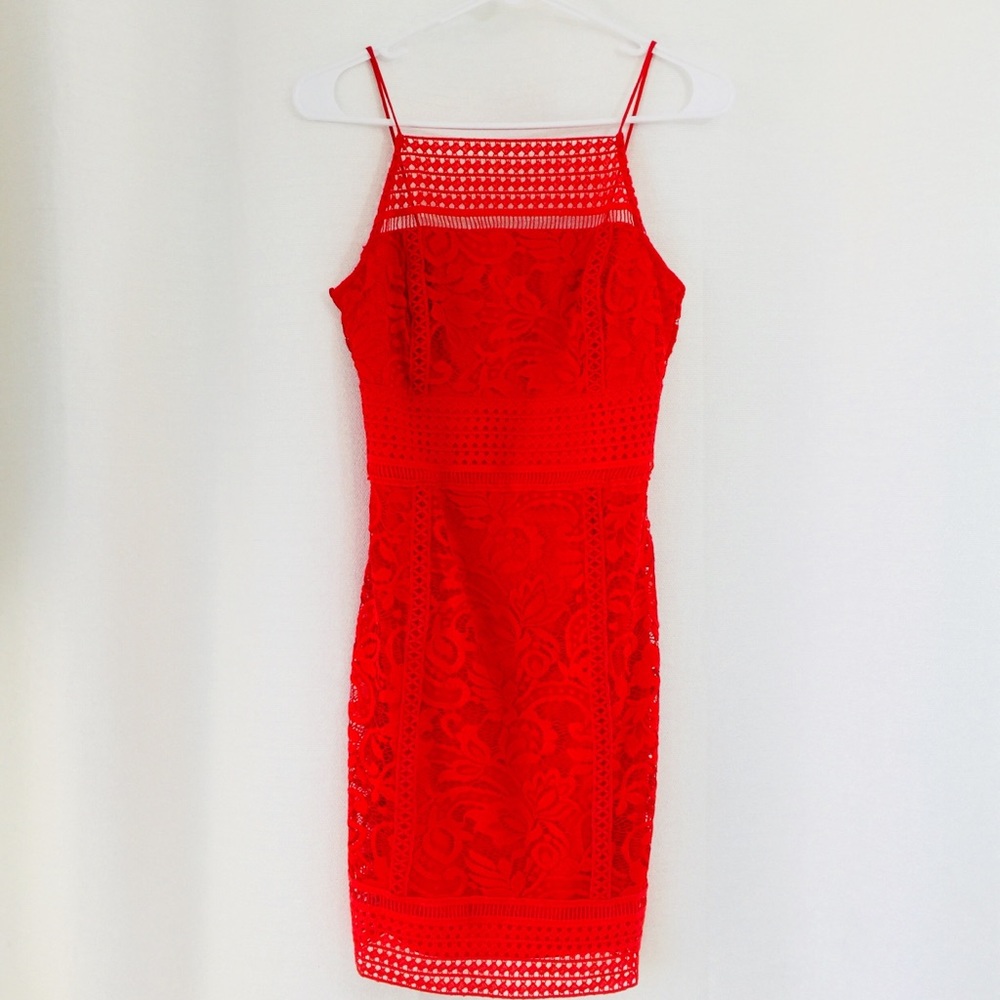 NWT Topshop Lace Open Cut Straps Dress Size 4